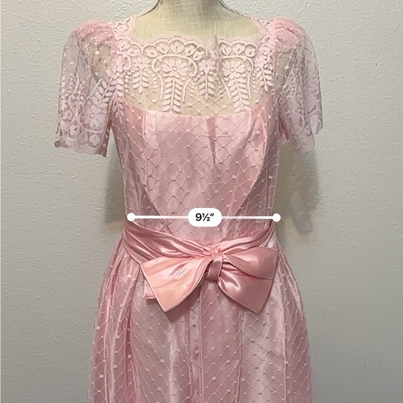 VTG JCPENNEY FORMAL LACE DRESS SIZE 9/10 - Picture 6 of 8